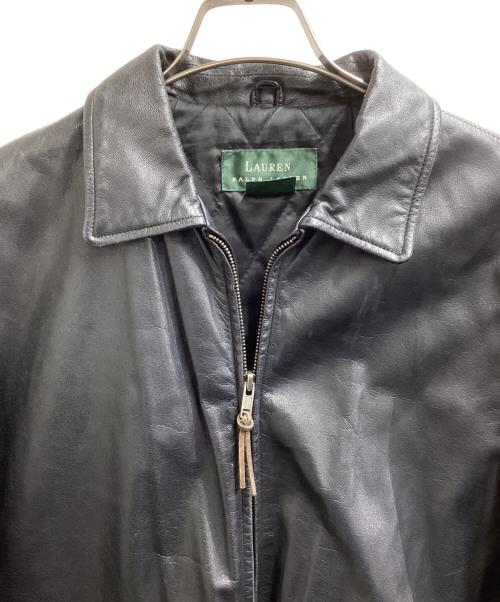 LAUREN RALPH LAUREN（ローレン ラルフ ローレン）LAUREN RALPH LAUREN (ローレン ラルフ ローレン) レザーカーコート ブラック サイズ:Sの古着・服飾アイテム