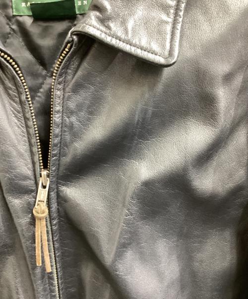 LAUREN RALPH LAUREN（ローレン ラルフ ローレン）LAUREN RALPH LAUREN (ローレン ラルフ ローレン) レザーカーコート ブラック サイズ:Sの古着・服飾アイテム