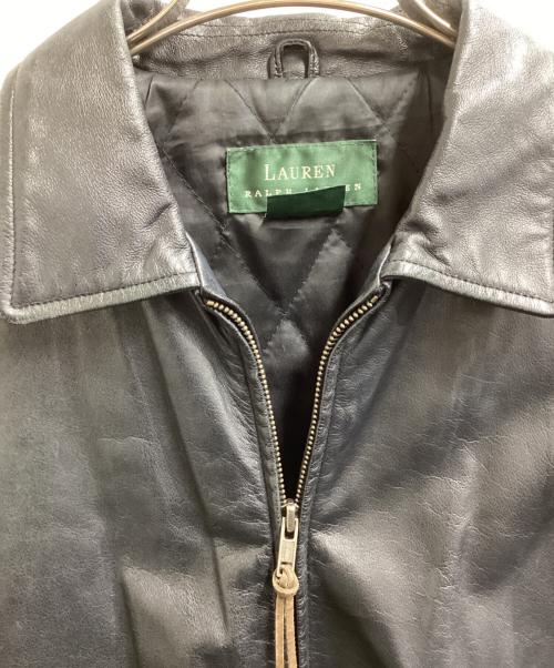 LAUREN RALPH LAUREN（ローレン ラルフ ローレン）LAUREN RALPH LAUREN (ローレン ラルフ ローレン) レザーカーコート ブラック サイズ:Sの古着・服飾アイテム