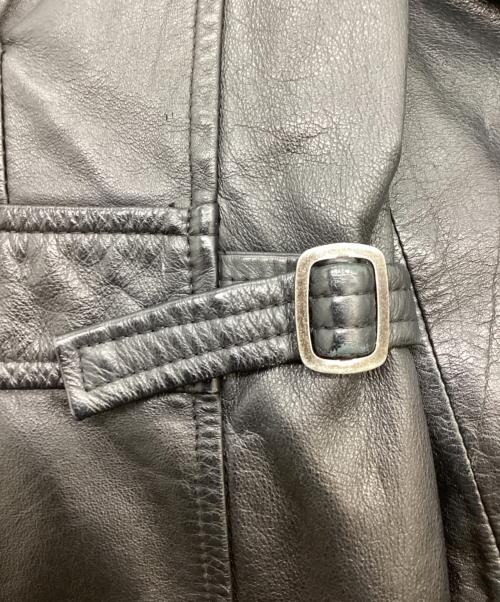 LAUREN RALPH LAUREN（ローレン ラルフ ローレン）LAUREN RALPH LAUREN (ローレン ラルフ ローレン) レザーカーコート ブラック サイズ:Sの古着・服飾アイテム