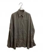 DEUXIEME CLASSEドゥーズィエム クラス）の古着「WIDE LINEN シャツ / 19050500706110」｜オリーブ
