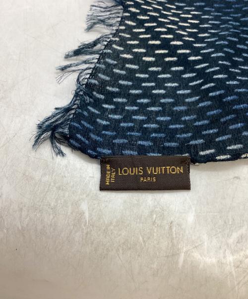 LOUIS VUITTON（ルイ ヴィトン）LOUIS VUITTON (ルイ ヴィトン) コットンリネンストール ブルーの古着・服飾アイテム