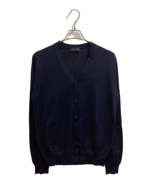PRADA（プラダ）PRADA (プラダ) ニットカーディガン　/　DNA959 S221 128D ネイビー サイズ:48の古着・服飾アイテム