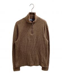 POLO RALPH LAUREN（ポロ・ラルフローレン）の古着「ハーフジップスウェット」｜ブラウン