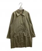 Burberry'sバーバリーズ）の古着「裏ノバチェックステンカラーコート　/　イングランド製」｜ベージュ