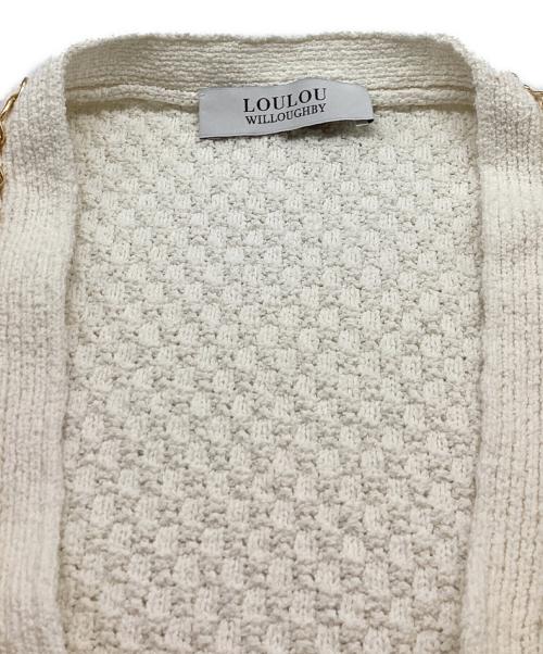 Loulou Willoughby（ルルウィルビー）Loulou Willoughby (ルルウィルビー) チェーントリムミニベスト　/　21241016040 アイボリー サイズ:2の古着・服飾アイテム