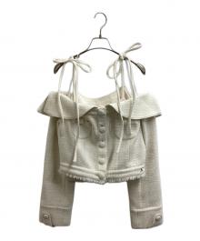 ANDMARY（アンドマリー）の古着「Twiggy tweed jacket set　/　AM1437」｜アイボリー