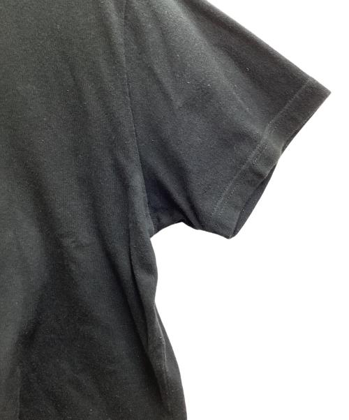 courreges（クレージュ）courreges (クレージュ) ロゴTシャツ ブラック サイズ:38の古着・服飾アイテム