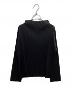 PLEATS PLEASEプリーツプリーズ）の古着「BASICS ハイネックプリーツカットソー / PP05JK104」｜ブラック