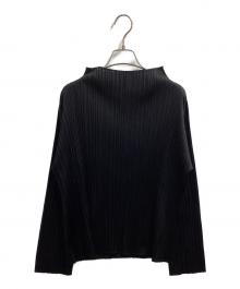 PLEATS PLEASE（プリーツプリーズ）の古着「BASICS ハイネックプリーツカットソー / PP05JK104」｜ブラック