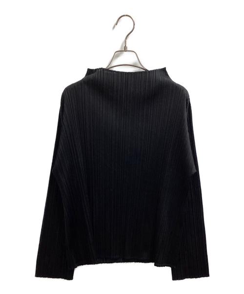 PLEATS PLEASE（プリーツプリーズ）PLEATS PLEASE (プリーツプリーズ) BASICS ハイネックプリーツカットソー / PP05JK104 ブラック サイズ:3の古着・服飾アイテム