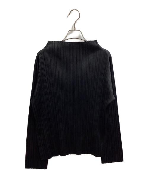PLEATS PLEASE（プリーツプリーズ）PLEATS PLEASE (プリーツプリーズ) BASICS ハイネックプリーツカットソー / PP05JK104 ブラック サイズ:3の古着・服飾アイテム