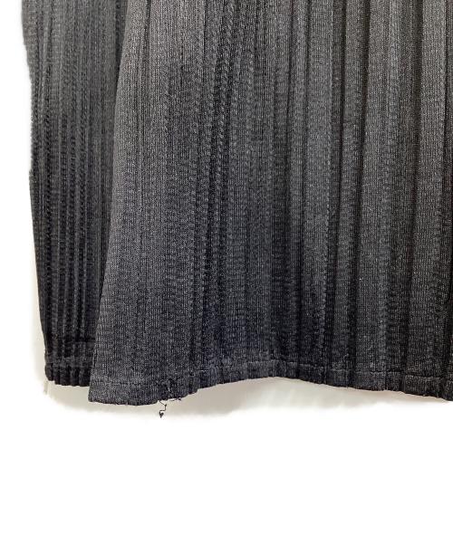 PLEATS PLEASE（プリーツプリーズ）PLEATS PLEASE (プリーツプリーズ) BASICS ハイネックプリーツカットソー / PP05JK104 ブラック サイズ:3の古着・服飾アイテム