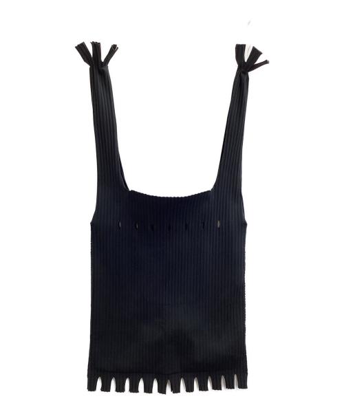 me ISSEY MIYAKE（ミーイッセイ ミヤケ）me ISSEY MIYAKE (ミーイッセイ ミヤケ) FRINGE FINE KNIT PLEATS BAG / フリンジファインニットプリーツバッグ / MI52AG331 ブラックの古着・服飾アイテム
