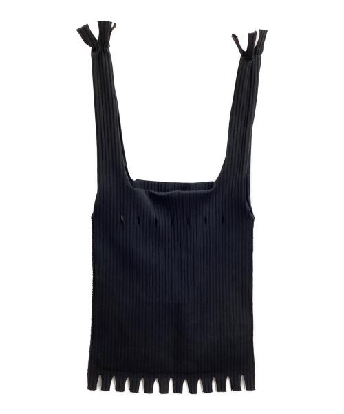 me ISSEY MIYAKE（ミーイッセイ ミヤケ）me ISSEY MIYAKE (ミーイッセイ ミヤケ) FRINGE FINE KNIT PLEATS BAG / フリンジファインニットプリーツバッグ / MI52AG331 ブラックの古着・服飾アイテム