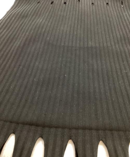 me ISSEY MIYAKE（ミーイッセイ ミヤケ）me ISSEY MIYAKE (ミーイッセイ ミヤケ) FRINGE FINE KNIT PLEATS BAG / フリンジファインニットプリーツバッグ / MI52AG331 ブラックの古着・服飾アイテム