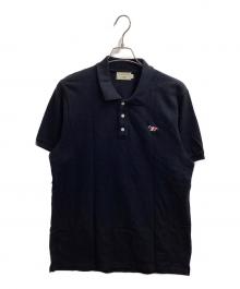 maison kitsune（メゾンキツネ）の古着「TRICOLOR FOX PATCH CLASSIC POLO / AM00200KJ7002 / トリコロールフォックスパッチクラシックポロ」｜ブラック