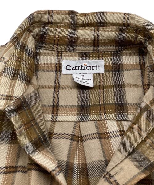 CarHartt（カーハート）CarHartt (カーハート) 長袖チェックネルシャツ / S145DES ベージュ サイズ:Sの古着・服飾アイテム