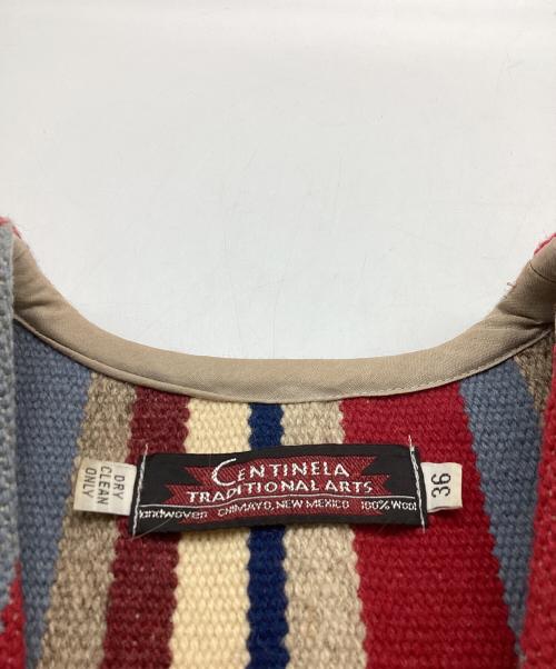 CENTINELA TRADITIONAL ARTS（センチネラトラディショナルアーツ）CENTINELA TRADITIONAL ARTS (センチネラトラディショナルアーツ) マルチストライプ チマヨ ベスト マルチカラー サイズ:36の古着・服飾アイテム