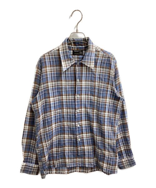 J.C.PENNY（ジェーシーペニー）J.C.PENNY (ジェーシーペニー) チェックシャツ / 70s～80s ブルー サイズ:Mの古着・服飾アイテム