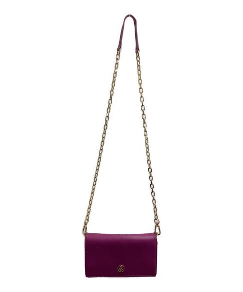 TORY BURCH（トリーバーチ）TORY BURCH (トリーバーチ) チェーンショルダーウォレット / HFA031 ピンクの古着・服飾アイテム