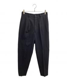 COMME des GARCONS HOMME（コムデギャルソン オム）の古着「80s ウール2タックスラックス【AD1988】」｜ブラック