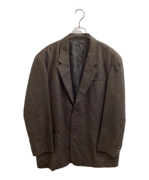 Y's for men（ワイズフォーメン）Y'S for men (ワイズフォーメン) ウール ストライプ 2B セットアップスーツ ブラウン サイズ:Mの古着・服飾アイテム