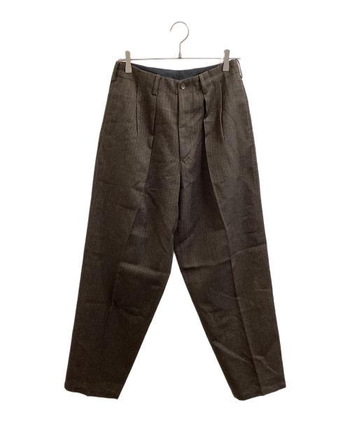 Y's for men（ワイズフォーメン）Y'S for men (ワイズフォーメン) ウール ストライプ 2B セットアップスーツ ブラウン サイズ:Mの古着・服飾アイテム