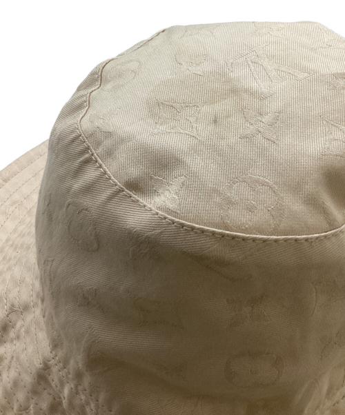 LOUIS VUITTON（ルイ ヴィトン）LOUIS VUITTON (ルイ ヴィトン) CAPEL.LV SUNSHINE REV コットン バケットハット ベージュの古着・服飾アイテム