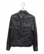 DIESELディーゼル）の古着「ELSHAR コーディング加工 デニムジャケット」｜ブラック