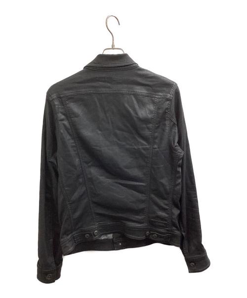 DIESEL（ディーゼル）DIESEL (ディーゼル) ELSHAR コーディング加工 デニムジャケット ブラック サイズ:Mの古着・服飾アイテム