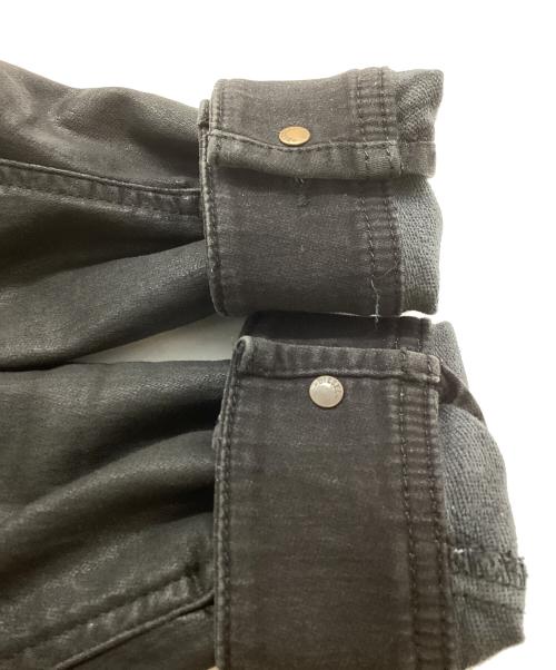 DIESEL（ディーゼル）DIESEL (ディーゼル) ELSHAR コーディング加工 デニムジャケット ブラック サイズ:Mの古着・服飾アイテム