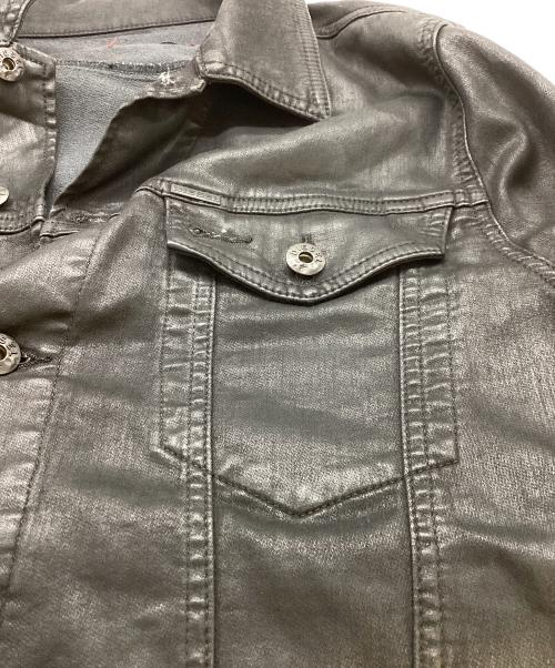 DIESEL（ディーゼル）DIESEL (ディーゼル) ELSHAR コーディング加工 デニムジャケット ブラック サイズ:Mの古着・服飾アイテム