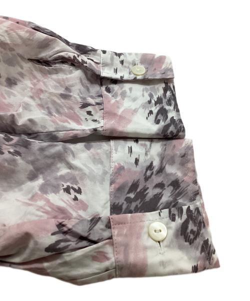 mizuiro-ind（ミズイロインド）mizuiro-ind (ミズイロインド) 総柄シャツ グレー×ピンク サイズ:FREEの古着・服飾アイテム