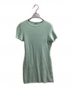 AURALEEオーラリー）の古着「WASHABLE WOOL PILE MINI DRESS　/　A25SD03UP」｜グリーン