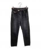 sacaiサカイ）の古着「Straight Denim Pants / 23SS / ストレートデニムパンツ / 23-06510」｜ブラック