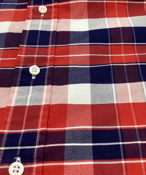 Thom Browne（トムブラウン）Thom Browne (トムブラウン) ラウンドカラーチェックシャツ　/　MWL006AW6218 レッド×ブルー サイズ:3の古着・服飾アイテム