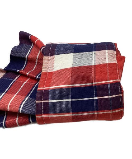 Thom Browne（トムブラウン）Thom Browne (トムブラウン) ラウンドカラーチェックシャツ　/　MWL006AW6218 レッド×ブルー サイズ:3の古着・服飾アイテム