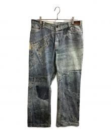 ANDERSSON BELL（アンダーソンベル）の古着「VINTAGE REWORK PRINTED JEANS / ヴィンテージリワークプリントジーンズ / APA561M」｜インディゴ