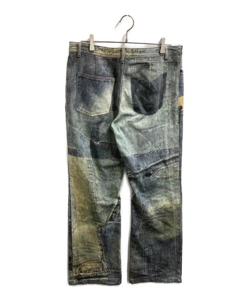 ANDERSSON BELL（アンダーソンベル）ANDERSSON BELL (アンダーソンベル) VINTAGE REWORK PRINTED JEANS / ヴィンテージリワークプリントジーンズ / APA561M インディゴ サイズ:XLの古着・服飾アイテム