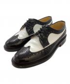 HARUTAハルタ）の古着「ウィングチップシューズ」｜ホワイト×ブラック