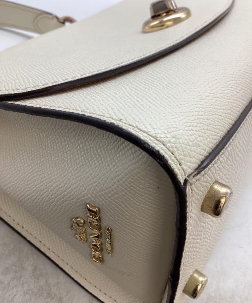 COACH（コーチ）COACH (コーチ) ターンロック 2WAYショルダーバッグ　/　F76618 ホワイトの古着・服飾アイテム