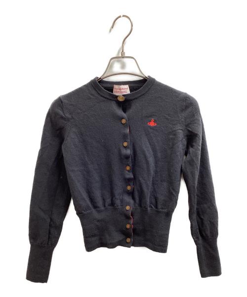 Vivienne Westwood RED LABEL（ヴィヴィアンウエストウッドレッドレーベル）Vivienne Westwood RED LABEL Orb Logo Embroidery Wool Cardigan / クルーネックニットカーディガン / 16-03-162002 グレー サイズ:2の古着・服飾アイテム