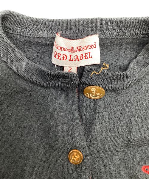 Vivienne Westwood RED LABEL（ヴィヴィアンウエストウッドレッドレーベル）Vivienne Westwood RED LABEL Orb Logo Embroidery Wool Cardigan / クルーネックニットカーディガン / 16-03-162002 グレー サイズ:2の古着・服飾アイテム