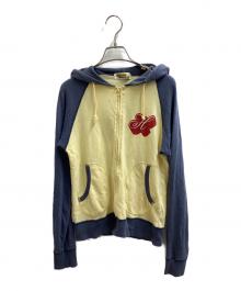 Hysteric Glamour（ヒステリックグラマー）の古着「90s FULL ZIP HOODIE / MADE IN JAPAN / 2CF-4750」｜イエロー