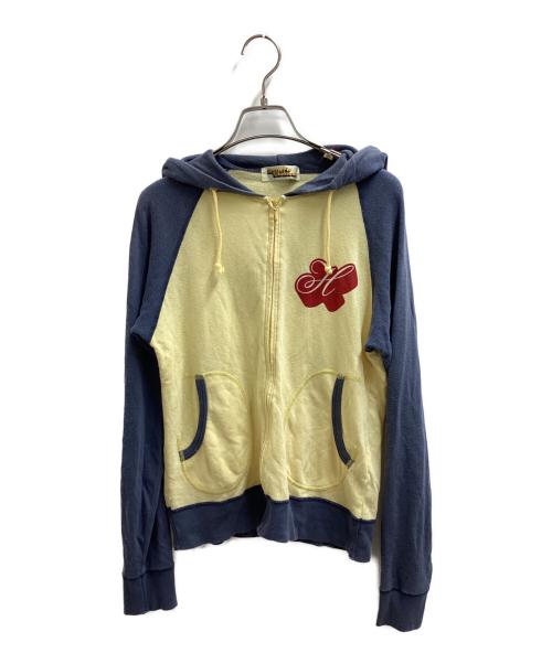 Hysteric Glamour（ヒステリックグラマー）Hysteric Glamour (ヒステリックグラマー) 90s FULL ZIP HOODIE / MADE IN JAPAN / 2CF-4750 イエロー サイズ:FREEの古着・服飾アイテム