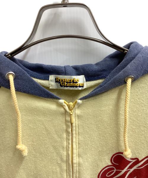 Hysteric Glamour（ヒステリックグラマー）Hysteric Glamour (ヒステリックグラマー) 90s FULL ZIP HOODIE / MADE IN JAPAN / 2CF-4750 イエロー サイズ:FREEの古着・服飾アイテム