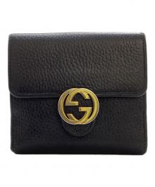GUCCI（グッチ）の古着「インターロッキングG コンパクトウォレット / 615525 」｜ブラック