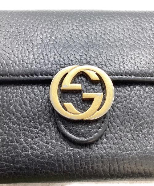 GUCCI（グッチ）GUCCI (グッチ) インターロッキングG コンパクトウォレット / 615525  ブラックの古着・服飾アイテム