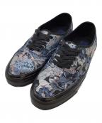 VANSヴァンズ）の古着「AUTHENTIC 44 FLORAL / FLORAL EMBROIDERY LOWCUT SNEAKERS / VN000EBNNGV」｜ブルー×ブラック